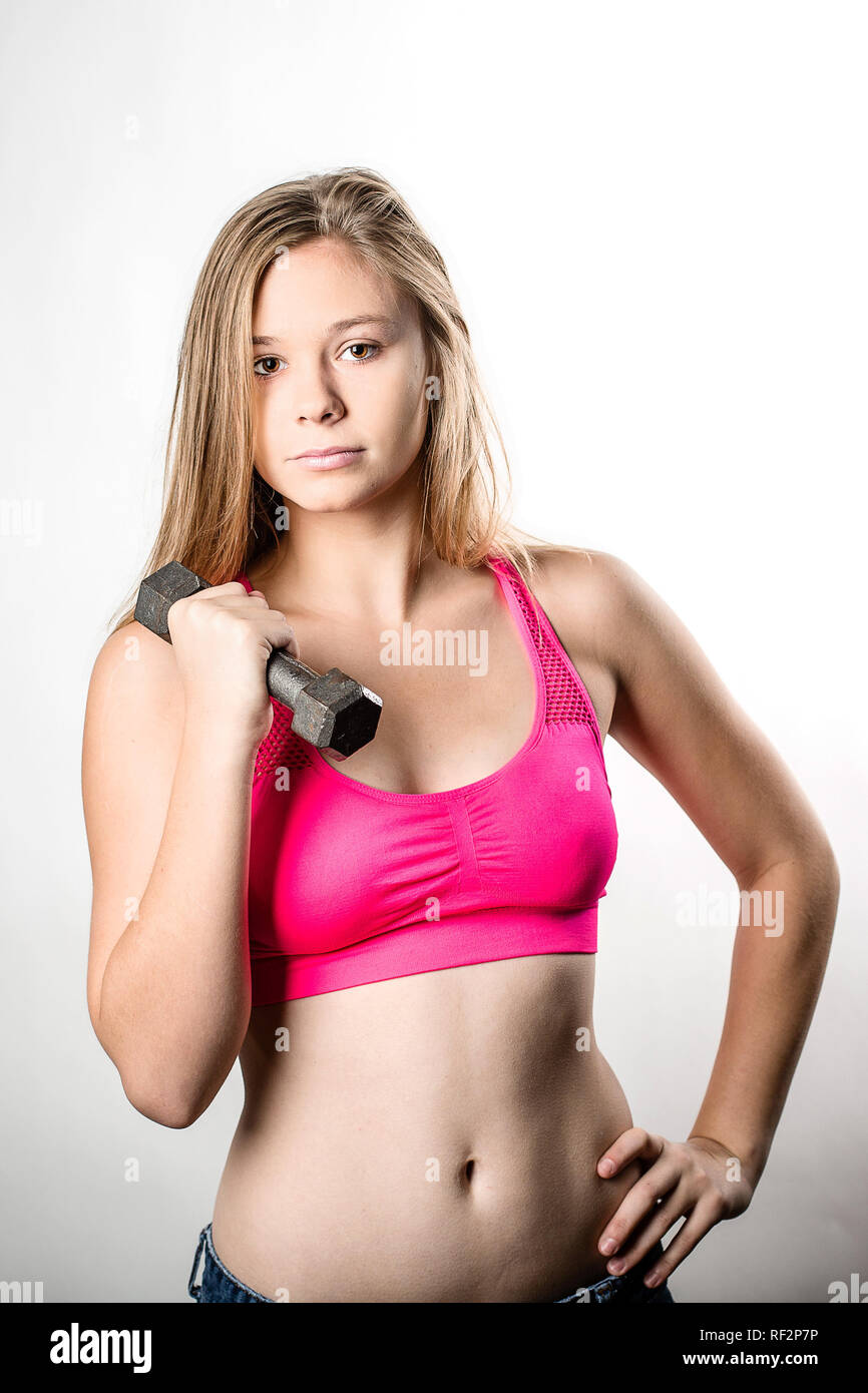 Pretty girl fashion shoot Banque D'Images