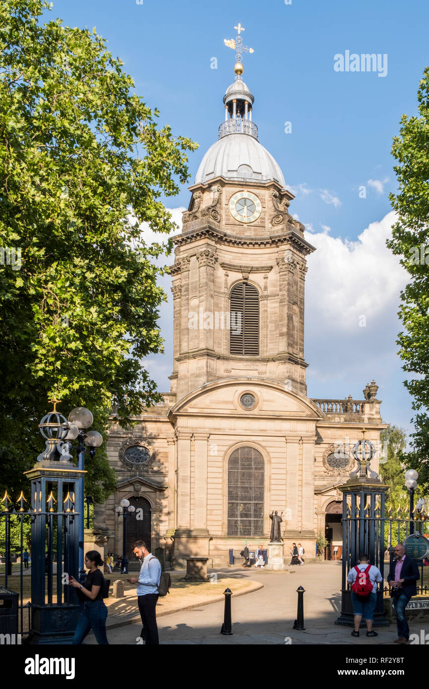 La Cathédrale de Birmingham. L'église cathédrale de Saint Philippe, souvent connu sous le nom de St Philip's Cathedral, Birmingham, Angleterre, RU Banque D'Images