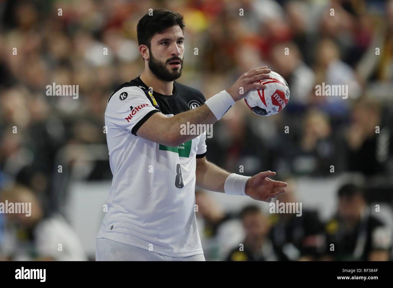 Firo : 23.01.2019, le handball : Coupe du Monde Coupe du monde tour principal Allemagne - Espagne 31:30 Simple Action, Tim Suton, GER | conditions dans le monde entier Banque D'Images