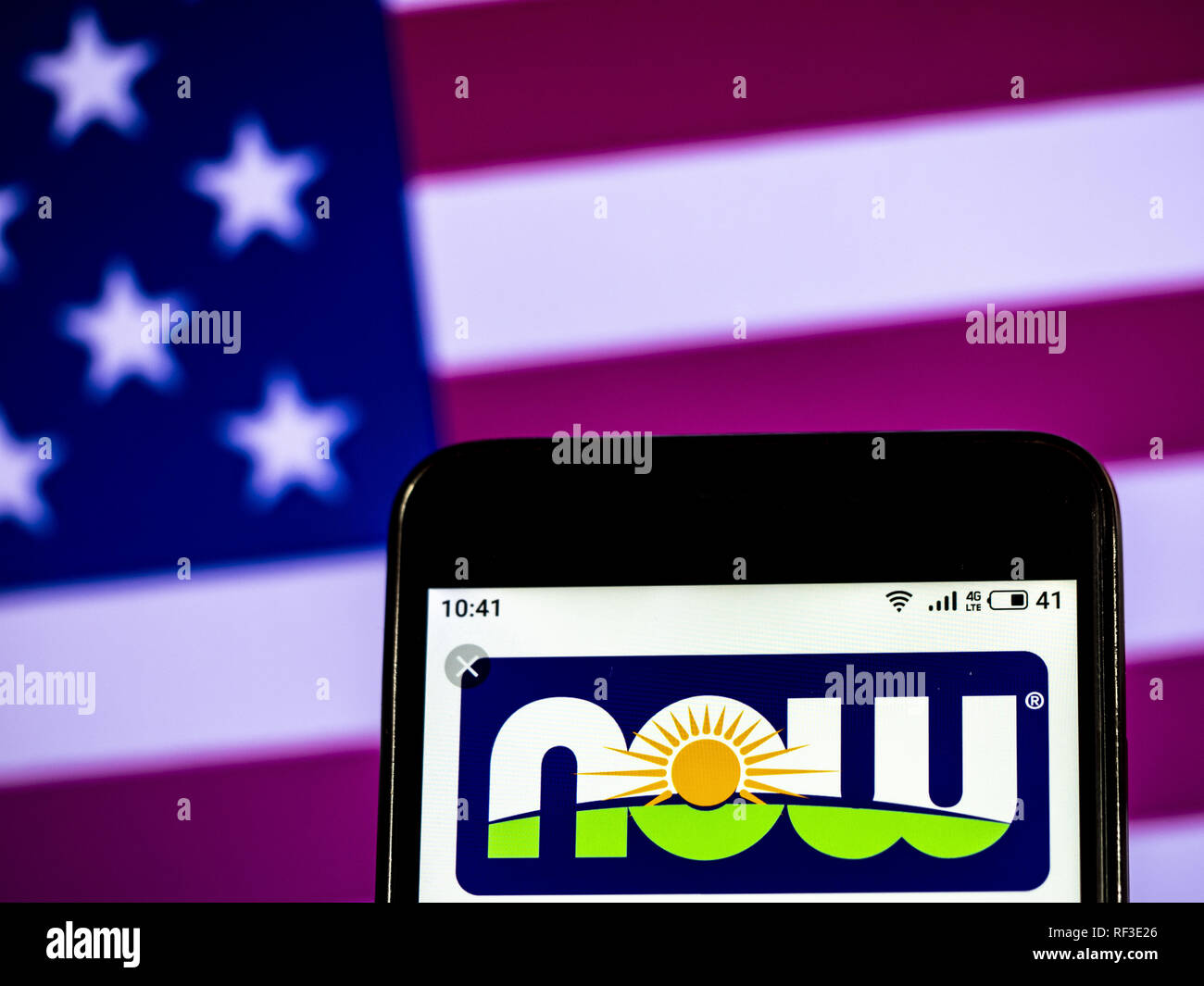 24 janvier 2019 - Kiev, Ukraine - NOW Foods Company logo vu affichée sur un téléphone intelligent. (Crédit Image : © Igor Golovniov/SOPA des images à l'aide de Zuma sur le fil) Banque D'Images