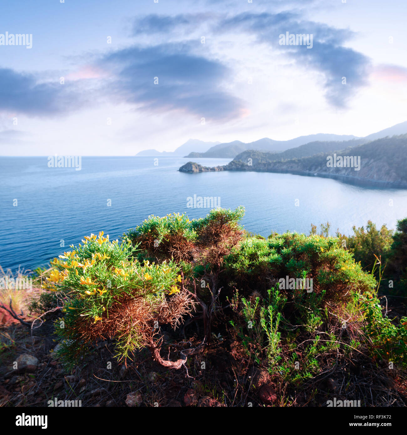 Seascape méditerranéenne étonnante en Turquie. Photographie de paysage Banque D'Images