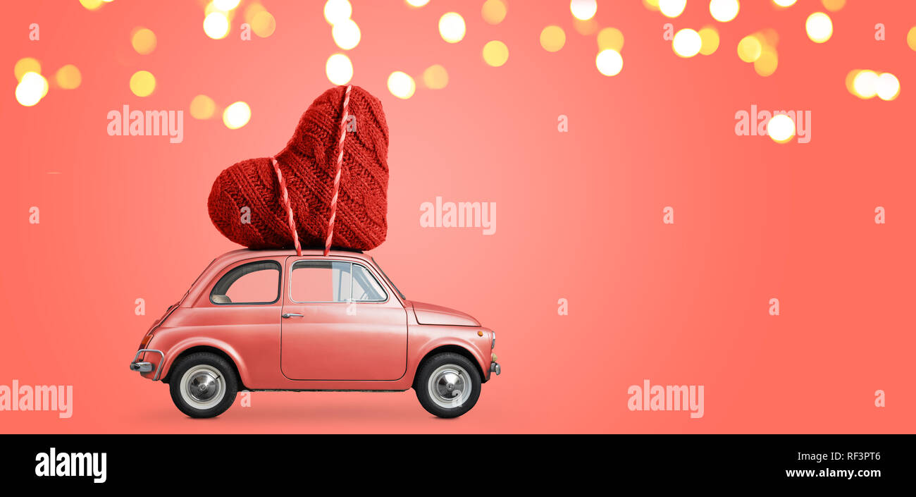 Petite voiture la prestation de coeur Banque D'Images