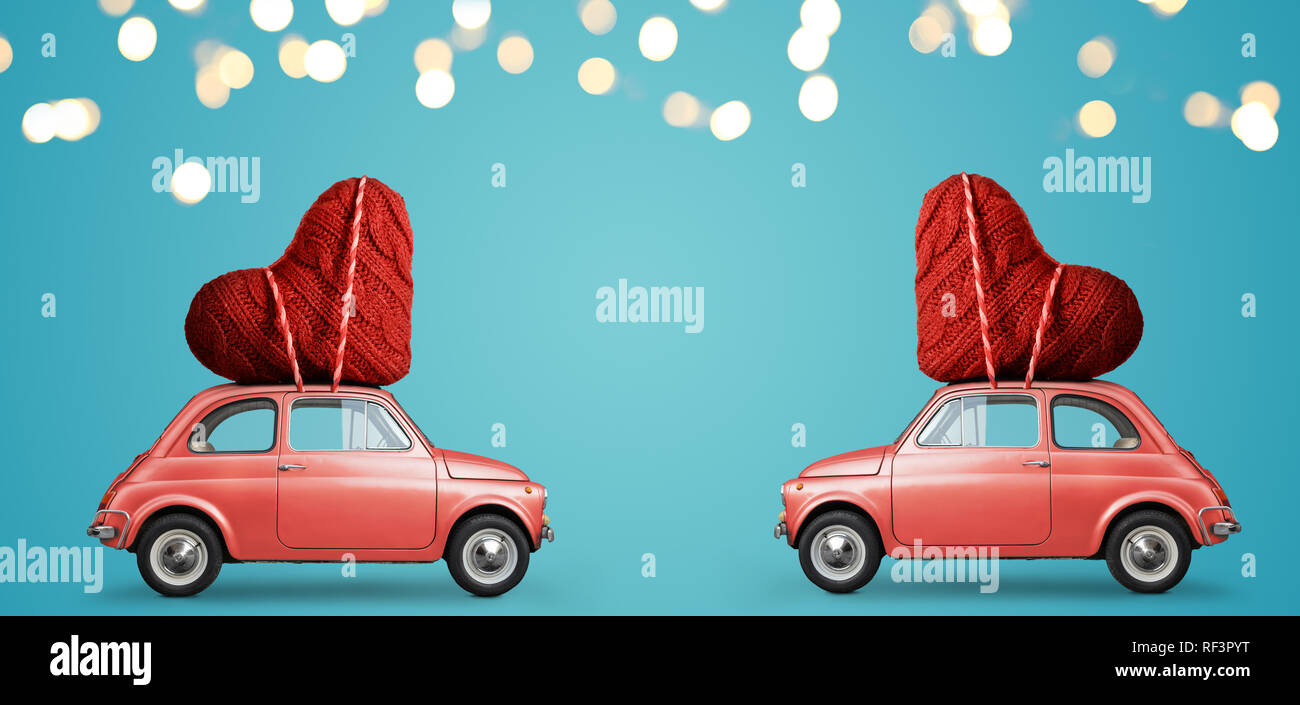 Petite voiture la prestation de coeur Banque D'Images