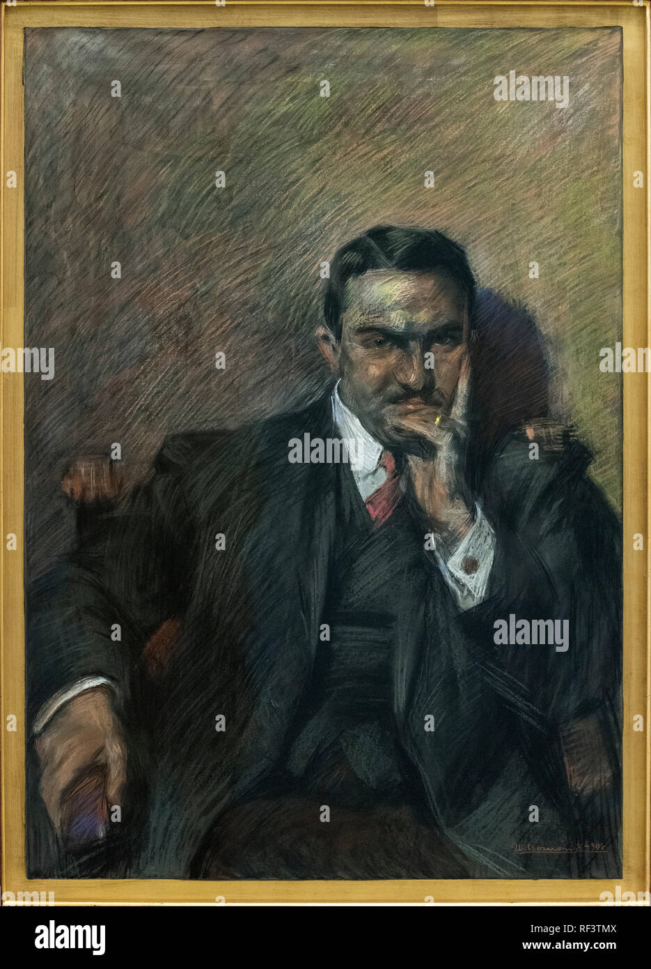 Umberto Boccioni (1882-1916), Portrait de Maximin Innocenzo, 1908. Ritratto di Innocenzo Maximin. Banque D'Images