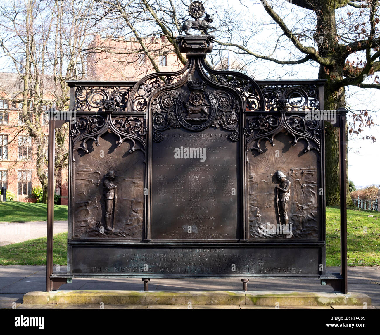 Mémorial de la guerre des Boers, Weston Park, Sheffield, South Yorkshire, Angleterre, Royaume-Uni Banque D'Images