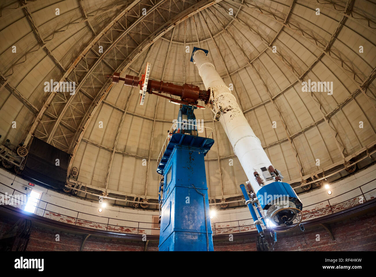 Lunette astronomique de 40 pouces à l'Observatoire Yerkes à Williams Bay, Wisconsin Banque D'Images