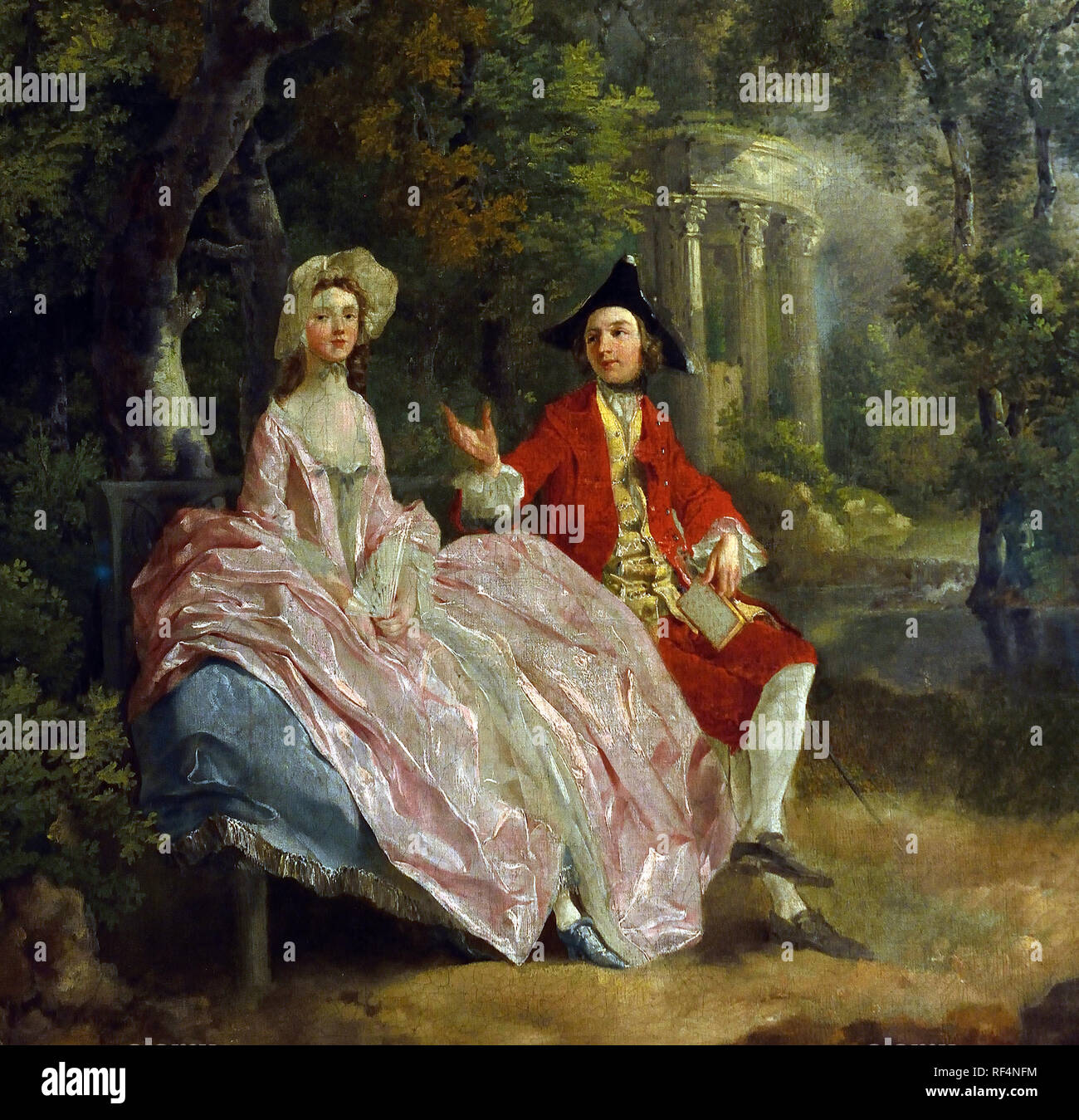 Conversation dans un paragraphe Travaux de la jeunesse de l'artiste, il montre la forte influence française qui prévalait en Angleterre à cette époque. de Thomas Gainsborough 1727 - 1788 Royaume-Uni, États-Unis, France, Banque D'Images