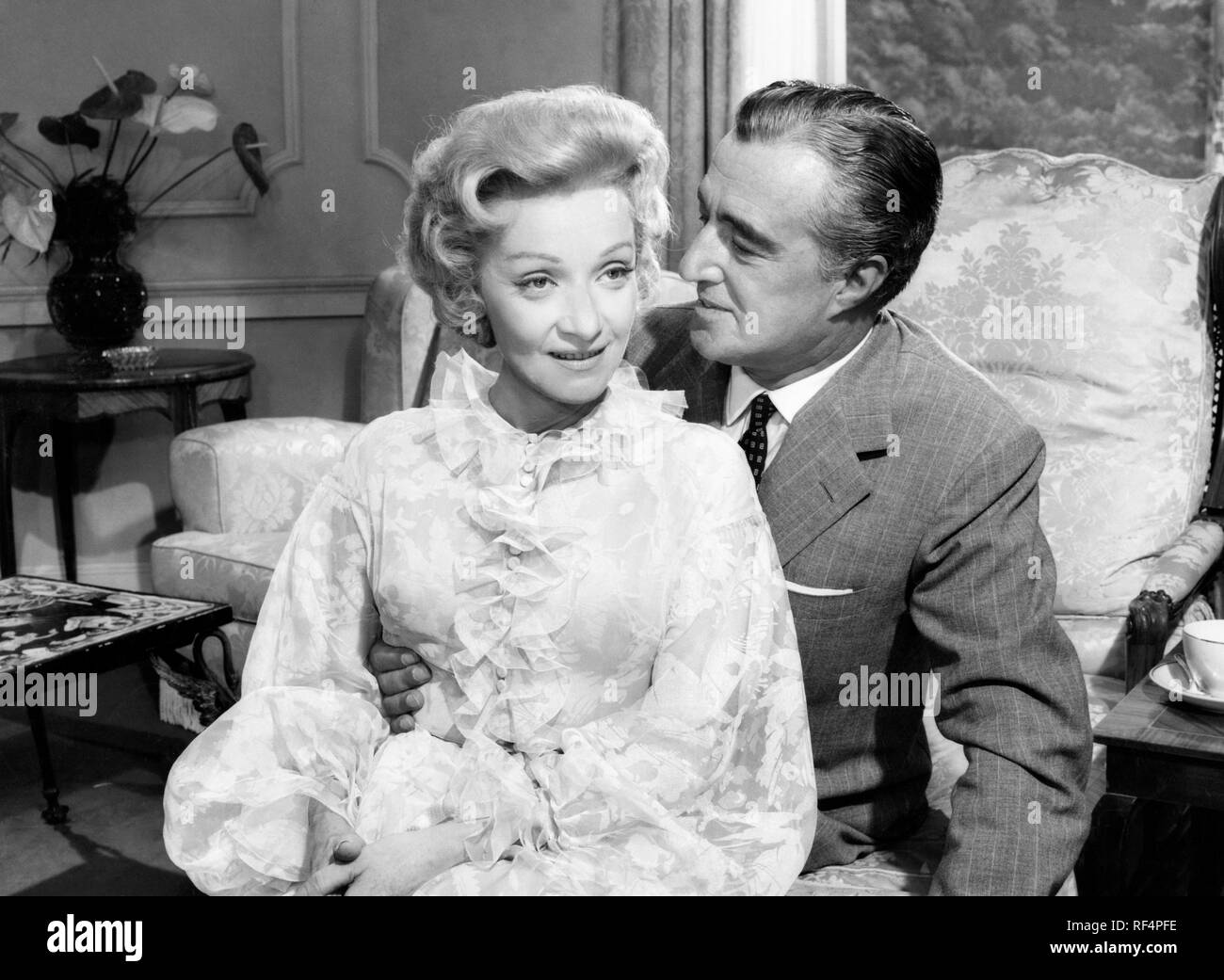 Marlene Dietrich et Vittorio de Sica, monte carlo, 1957 Banque D'Images