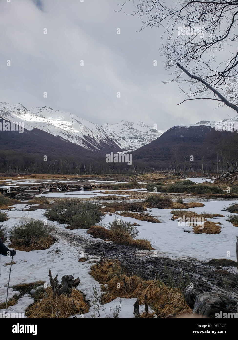 Vue panoramique sur le lac Esmeralda à Ushuaia, Argentine, Patagonie Banque D'Images