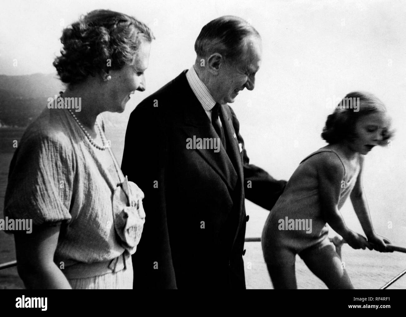 La famille Marconi, 1936 Banque D'Images