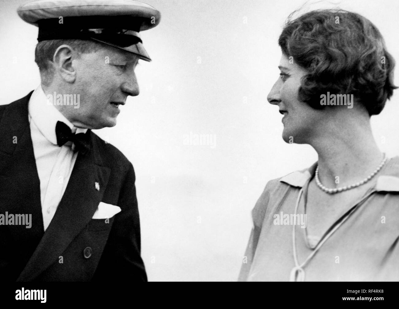 Guglielmo Marconi et Maria Cristina bezzi-scali, 1936 Banque D'Images