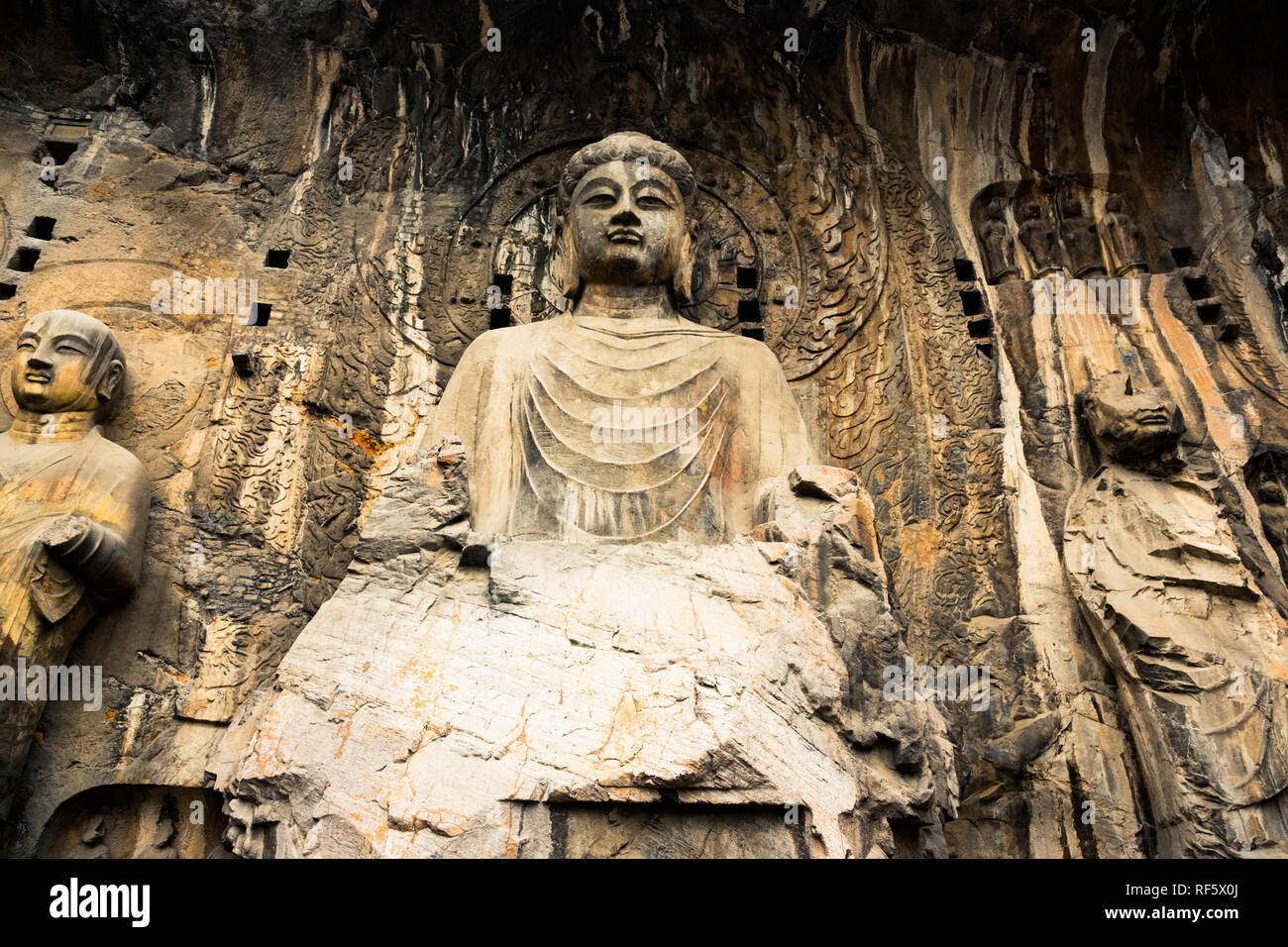 Grottes de Yungang bouddhas,la Chine. Banque D'Images
