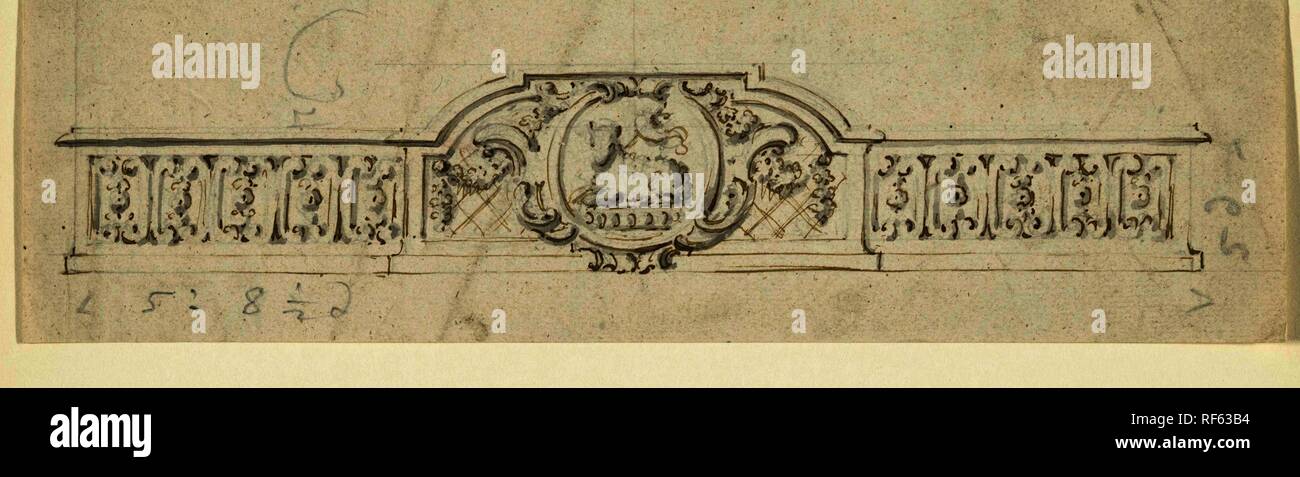 Clôture avec l'agneau. Rapporteur pour avis : anonyme. Dating : 1650 - 1800. Dimensions : H 81 mm × W 287 mm. Musée : Rijksmuseum, Amsterdam. Banque D'Images