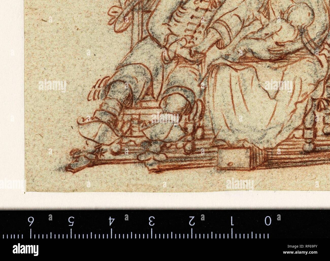 Couple avec bébé, assis. Rapporteur pour avis : Gesina Ter Borch. Dating : ch. 1652. Lieu : Zwolle. Dimensions : H 67 mm × w 93 mm. Musée : Rijksmuseum, Amsterdam. Banque D'Images