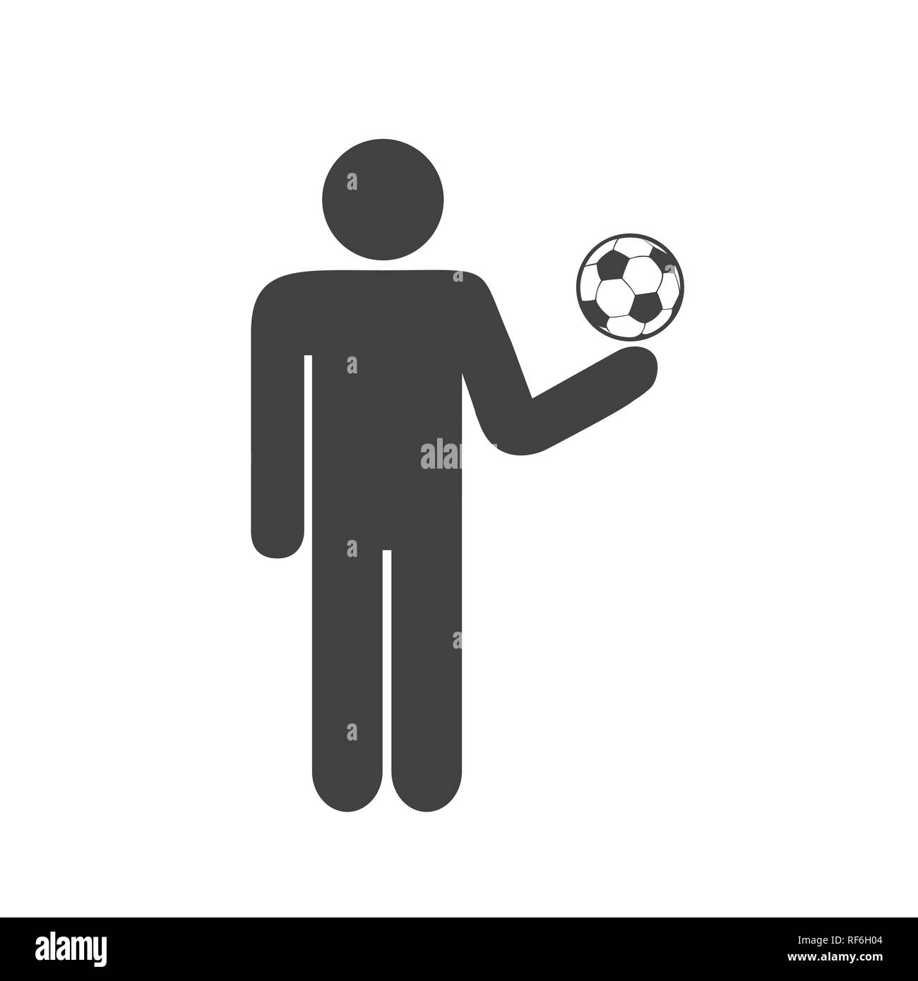 Fan de football icône sur fond blanc pour la conception graphique et web, simple signe vecteur moderne. Concept de l'Internet. Symbole à la mode pour la conception de site web site web application mobile ou bouton. Illustration de Vecteur