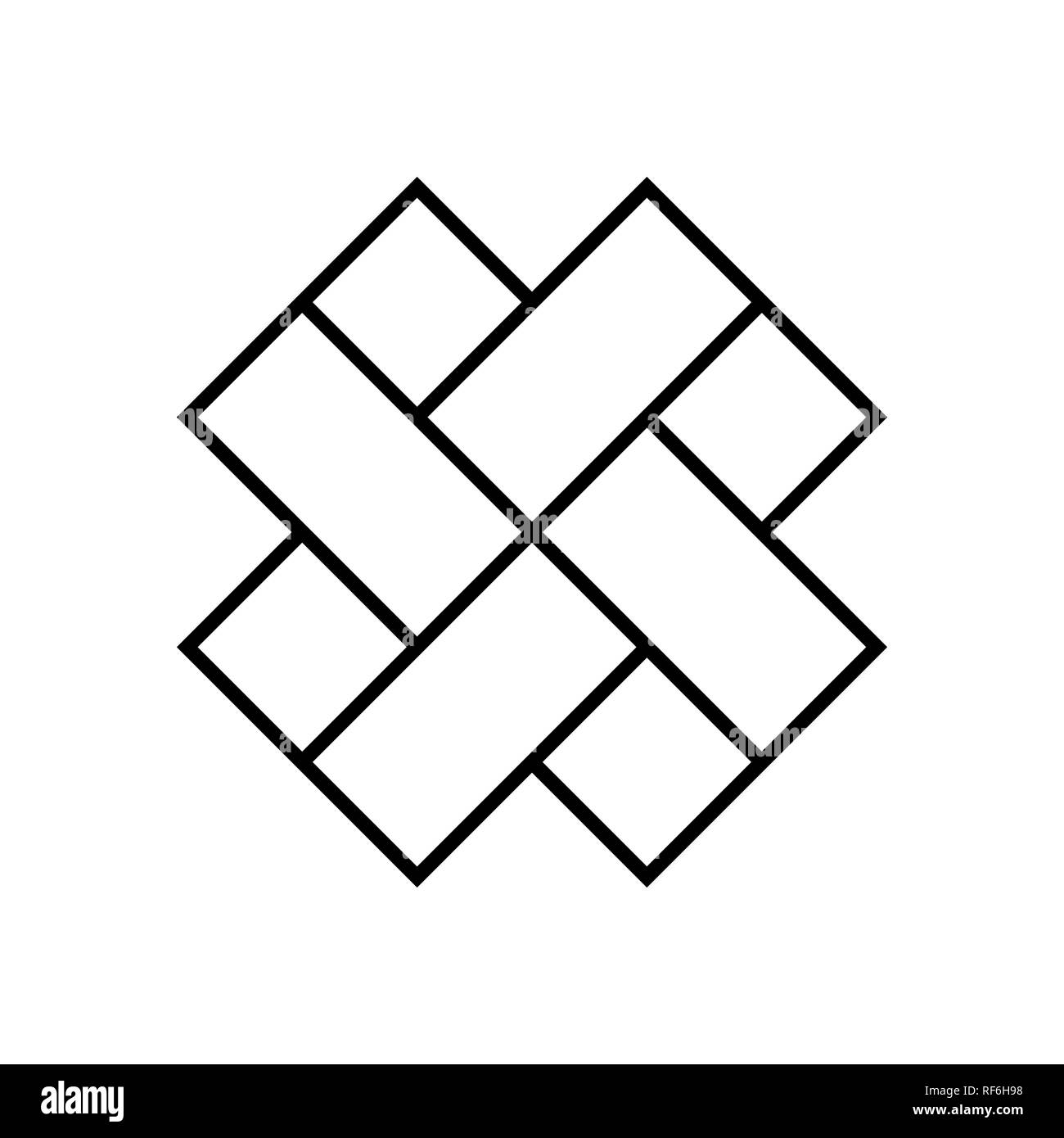 Croix japonais isolé sur fond blanc. Vector Illustration de Vecteur