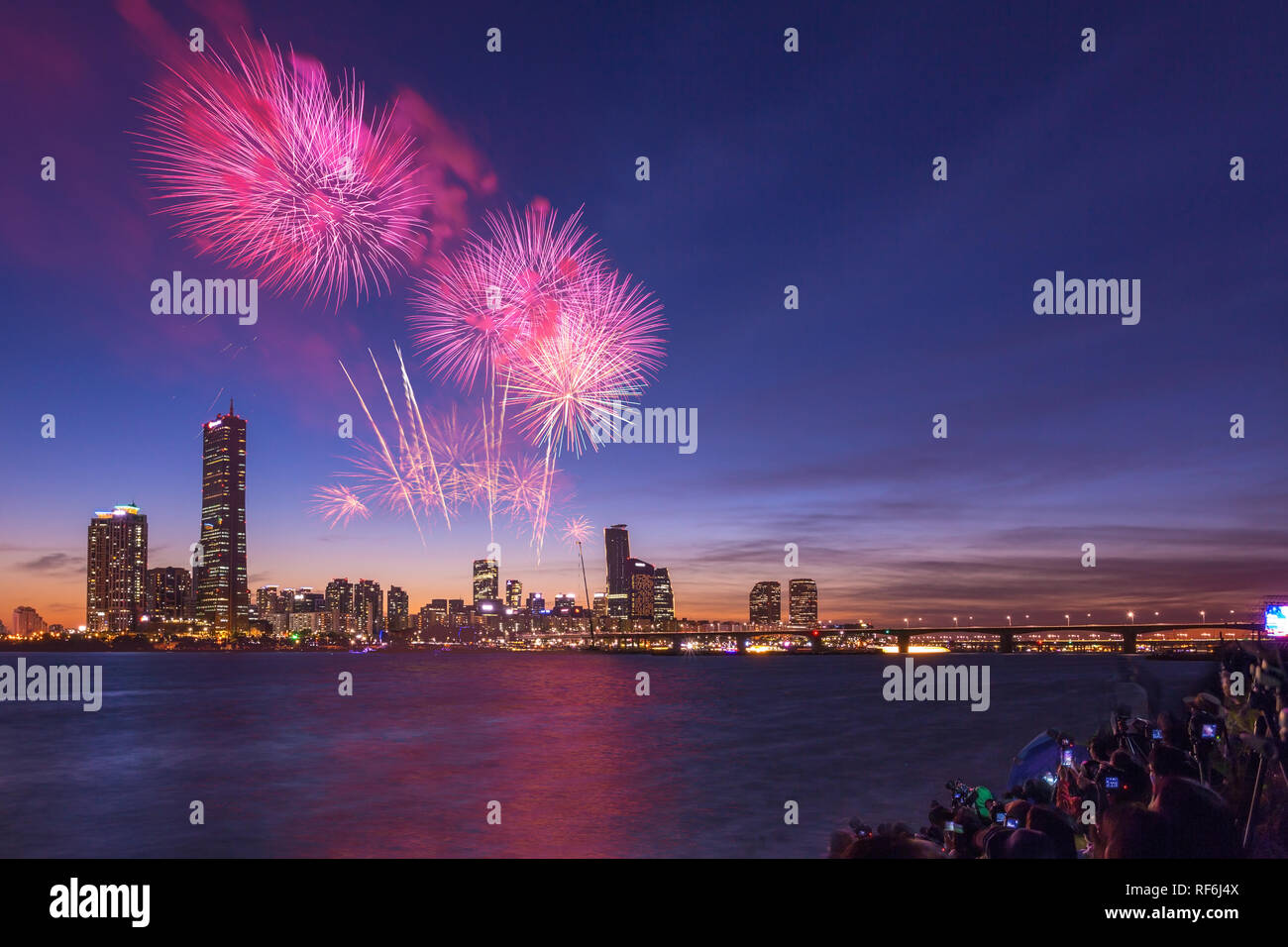 Fireworks Festival à Séoul, Corée du Sud. Banque D'Images