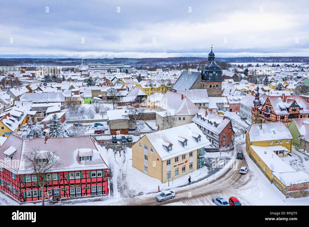 Winterimpressionen aus Thale im Harz Schloss Banque D'Images