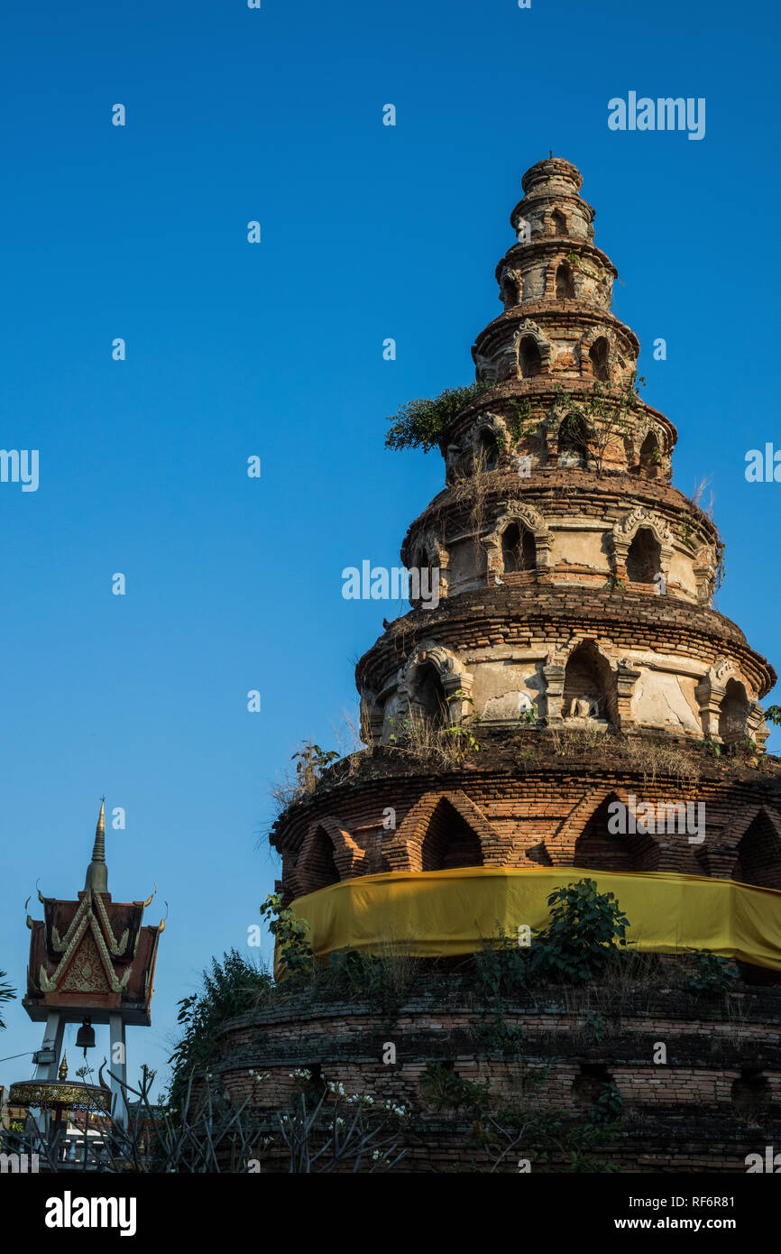 Wat Phuak Hong ou¬Ã temple de la fuite des swansÃ® est un petit temple dans la partie ancienne de Chiang Mai dans le fossé. La fonction principale de templeÃ-s Banque D'Images