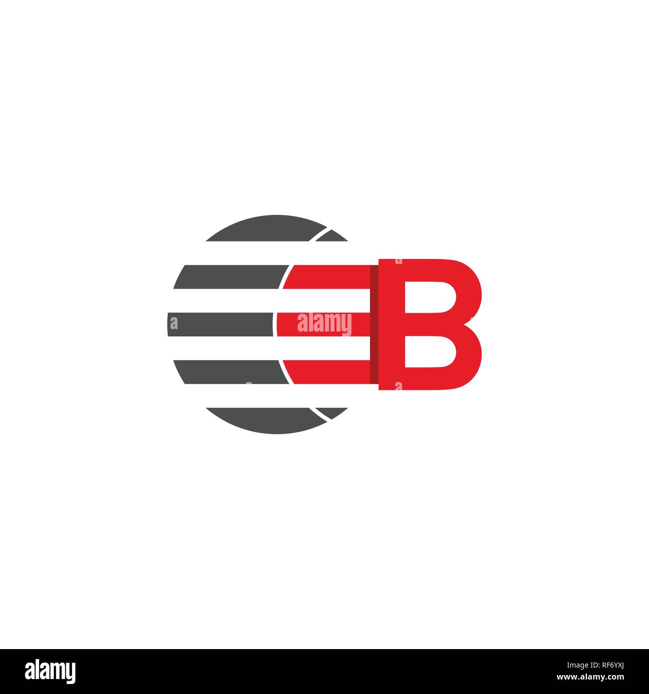 Lettre B lettre initiale. logo graphique logo graphique b, modèle de conception de logo d'entreprise, isolé sur fond blanc. Illustration de Vecteur