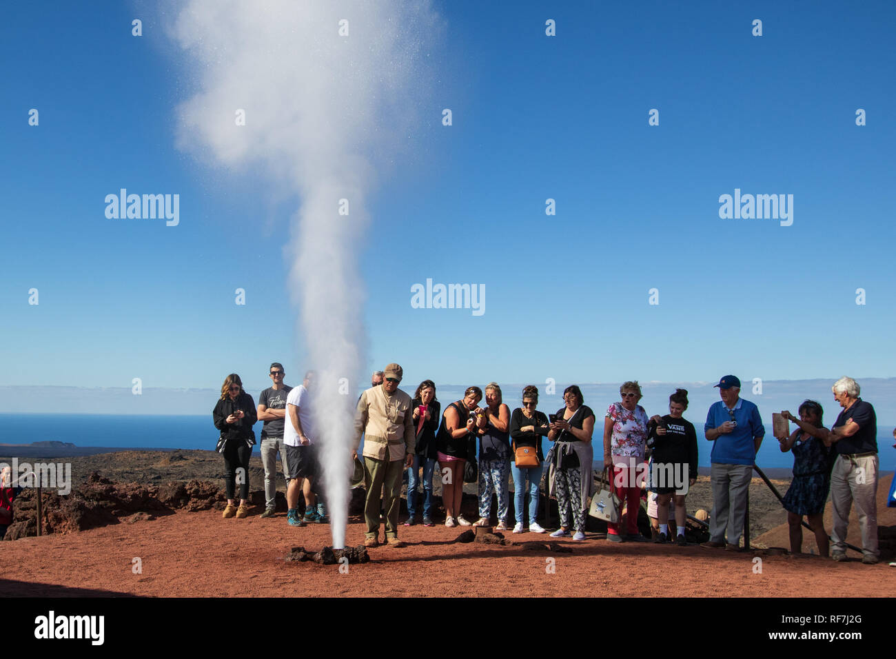 Une vue sur le Parc National de Timanfaya, Lanzarote Banque D'Images