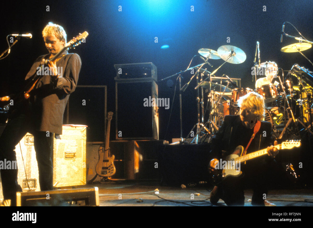 Le groupe de rock britannique de police avec Sting à gauche et Andy Summers à droite sur 1979 Banque D'Images