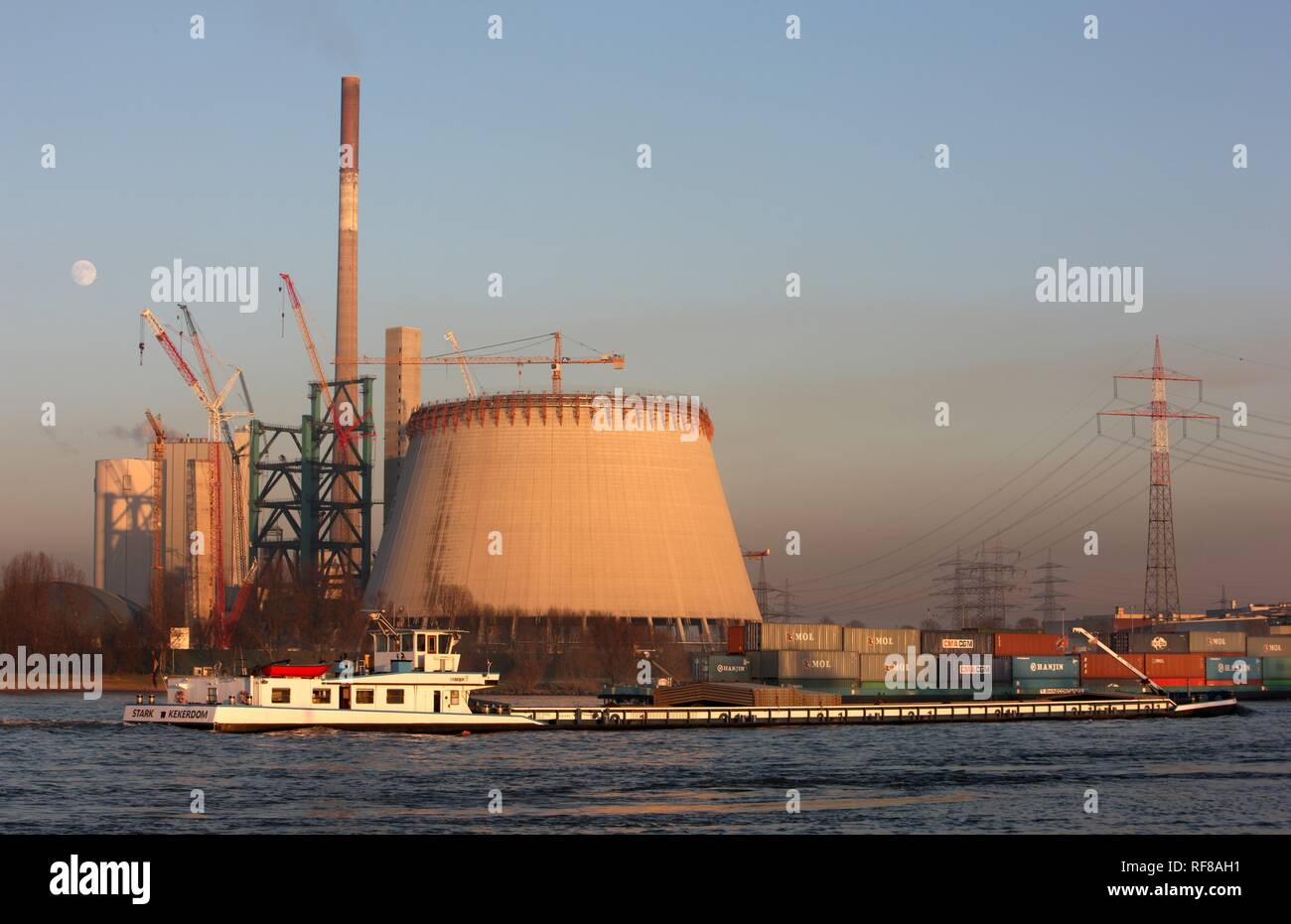 Site de construction du nouveau 750 mégawatts coal power station Walsum-10, construit par Hitachi Power Europe à Duisburg Banque D'Images