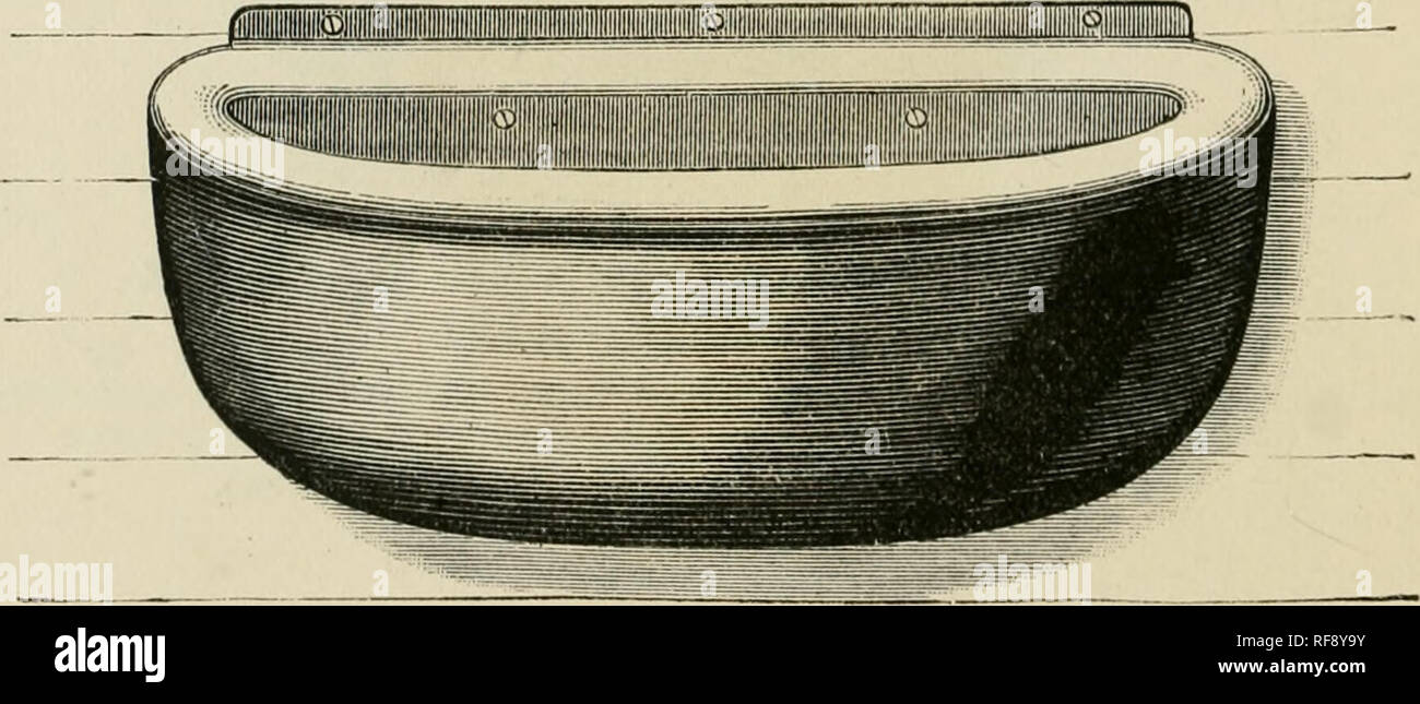 . Catalogue de l'amélioration et breveté des raccords et des appareils stables, laiton nickelé, bronzé et la volaille ; appareils de triage, dog kennels, porte et fenêtres, &c., &amp;amp;c.. Samuel S. Bent (Firm : New York, N. Y. ) ; Chevaux ; accessoires ; stable ; Ferronnerie ; poulets Kennels. No 68, bride arrière amovible crèche. Nouveau design, avec de lourdes à l'intérieur de la Garde côtière canadienne, meublé avec pièce jointe en fer forgé à fixer au mur. La crèche peut être retiré à titre amovible. Cette crèche a été adoptée par le service d'incendie de New York. Peint, galvanisé et laqué.. N° 67, WALL MANAGER, avec du matériel roulant lourd Gua alimentaire Banque D'Images