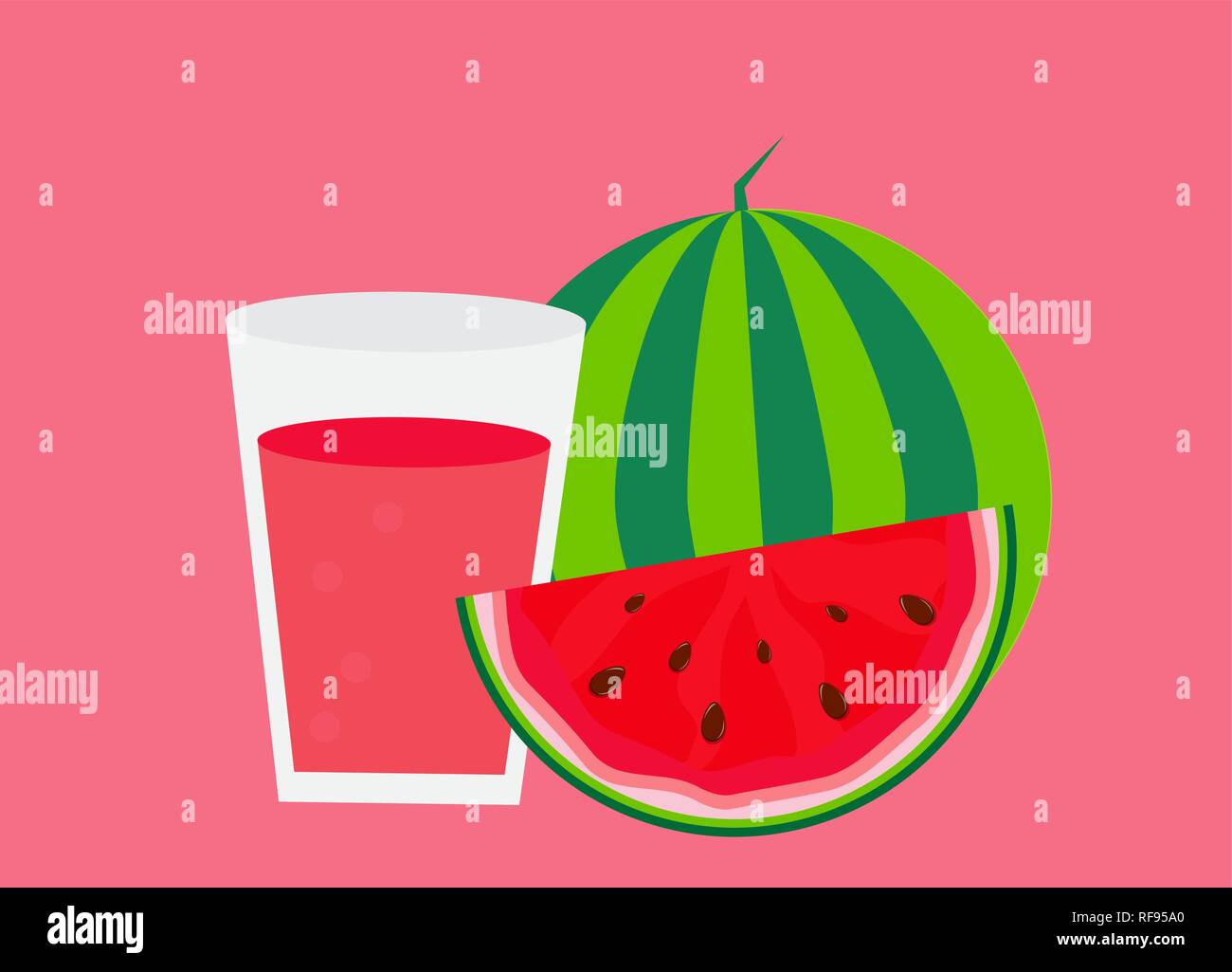 Le jus de pastèque frais background vector illustration EPS10 Illustration de Vecteur