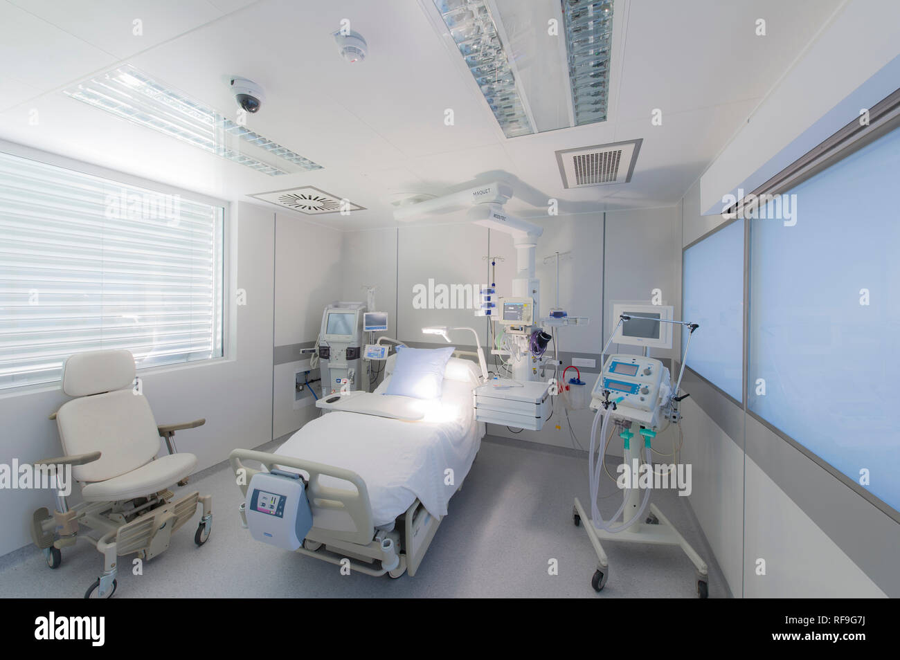 Hôpital privé "Clinique Saint Exupery de Toulouse", clinique spécialisée dans le traitement des maladies du rein, la maladie rénale. Équipé médicalement vide Banque D'Images