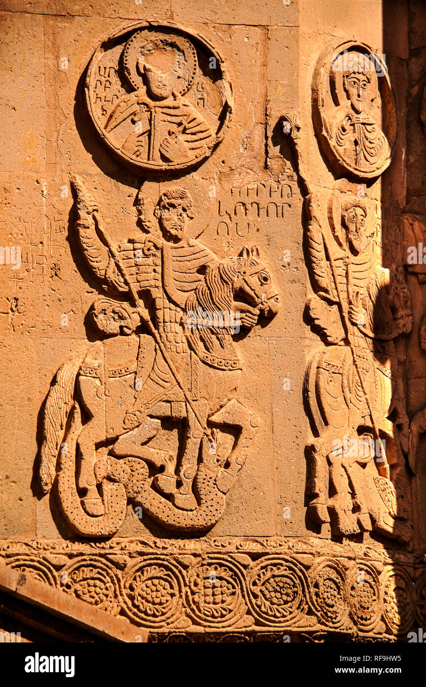 10e siècle cathédrale orthodoxe arménienne de la Sainte Croix sur l'île Akdamar. Lac de Van, Turquie Banque D'Images