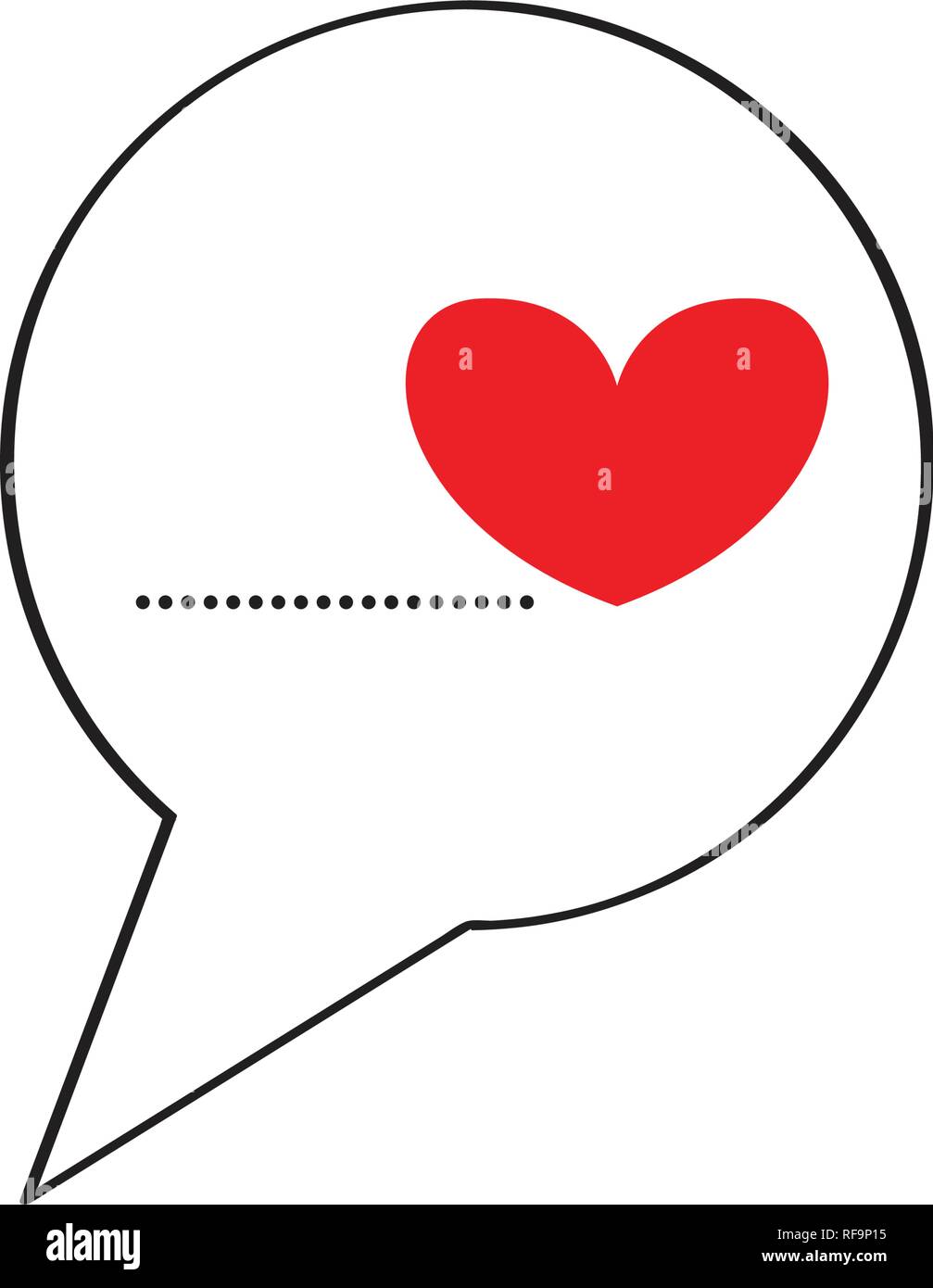 Chat Bulle Avec Un Coeur Vecteurs Et Illustration Image