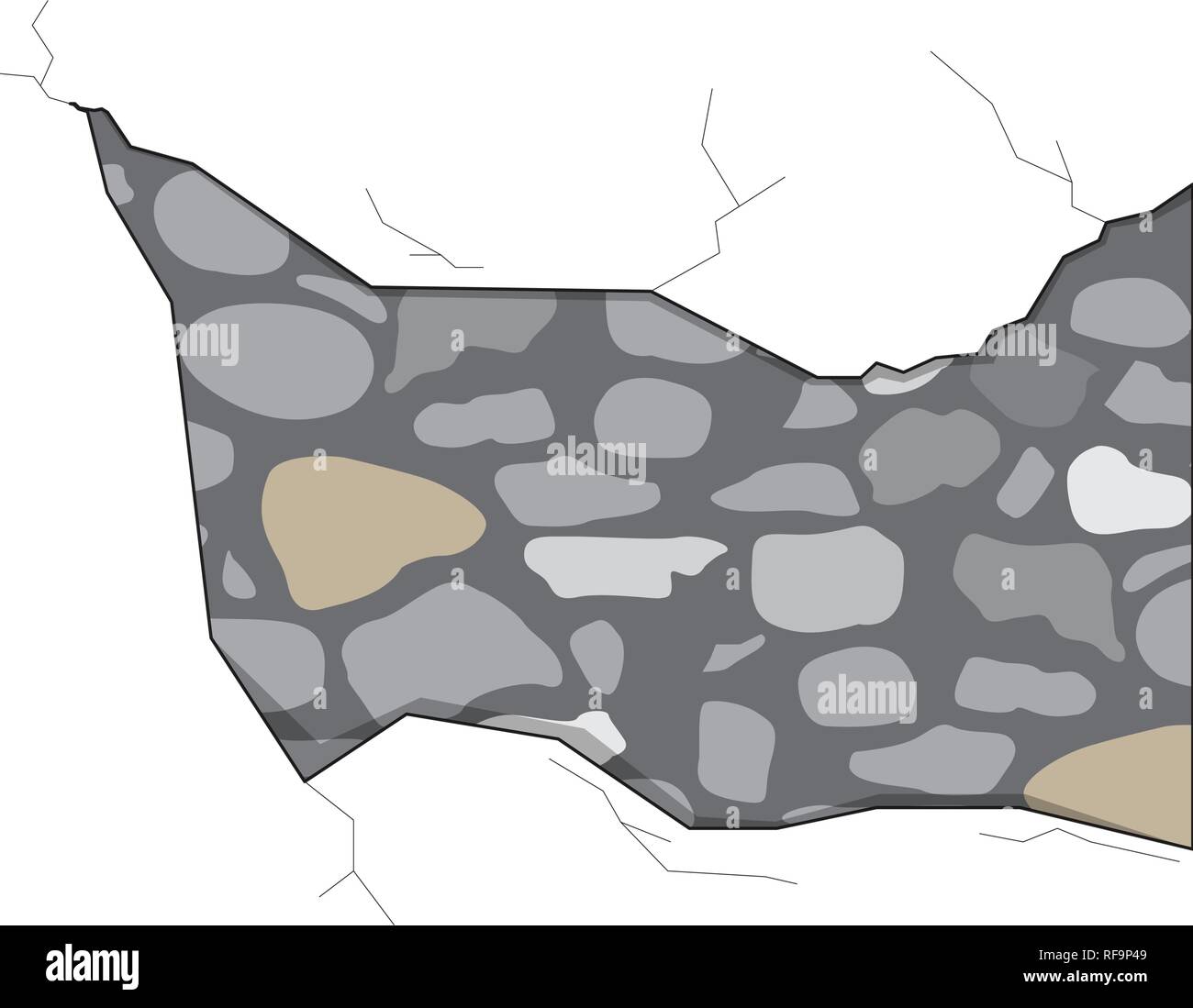 Fissure mur en pierre Illustration de Vecteur