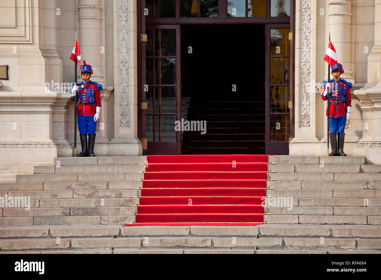 Palais présidentiel à Lima, Pérou Banque D'Images