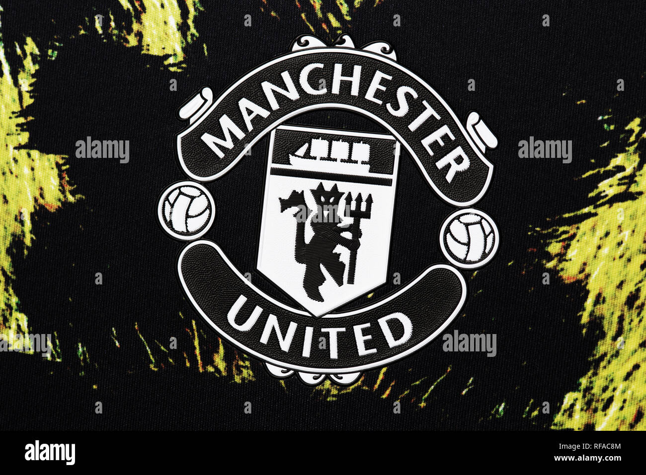 EA Sports Manchester United Jersey en édition limitée. Banque D'Images