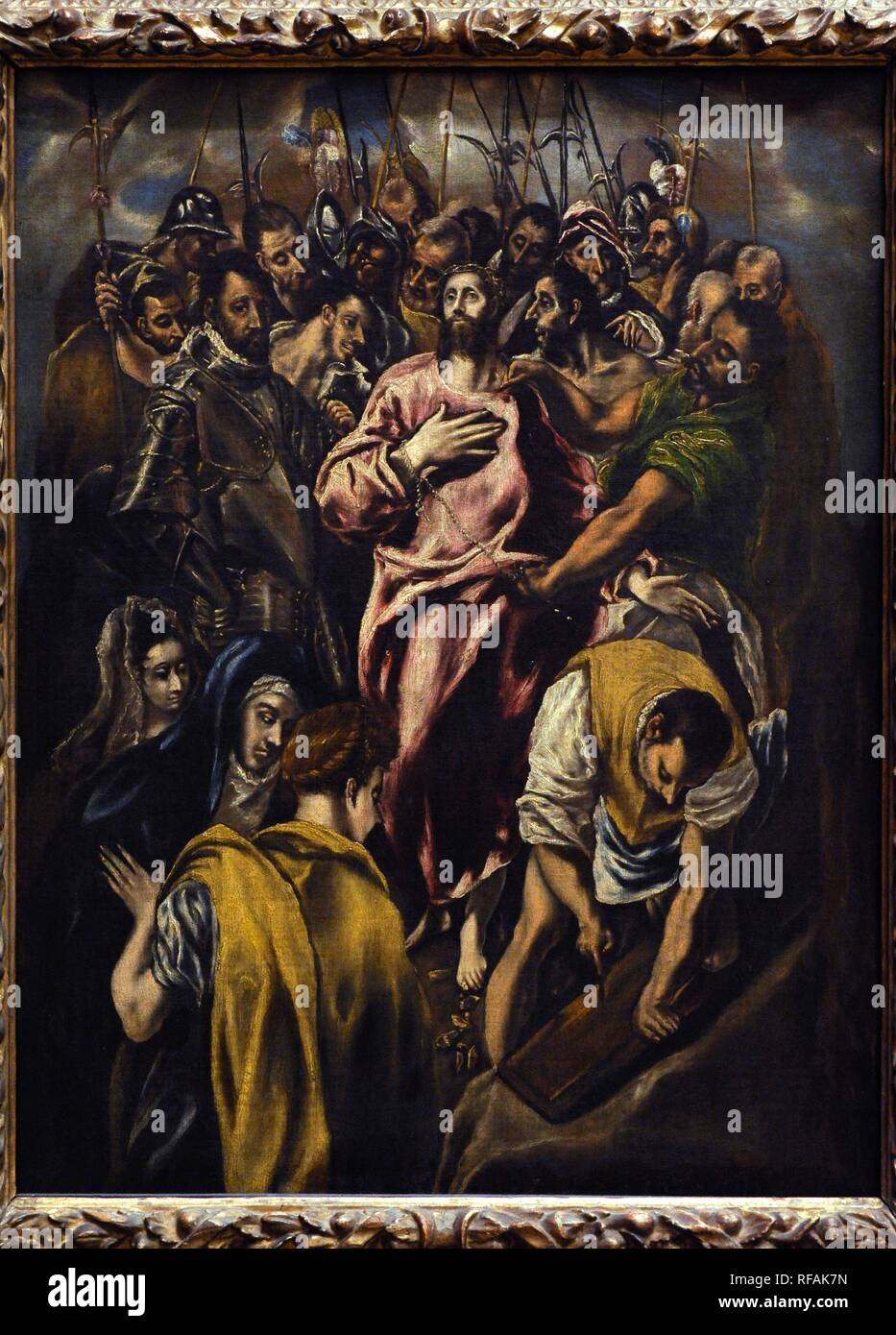 El Greco (1541-1614). Peintre de Crète. Jésus le Christ dépouillé de ses vêtements. Galerie nationale. Oslo. La Norvège. Banque D'Images