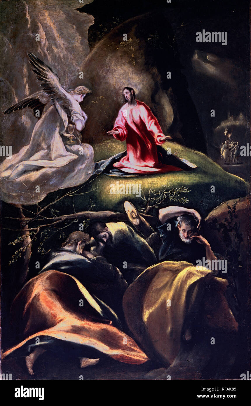 L'agonie dans le jardin. Auteur : EL GRECO. Lieu : MUSÉE DES BEAUX-ARTS DE MONTRÉAL. BUDAPEST. La Hongrie. Banque D'Images