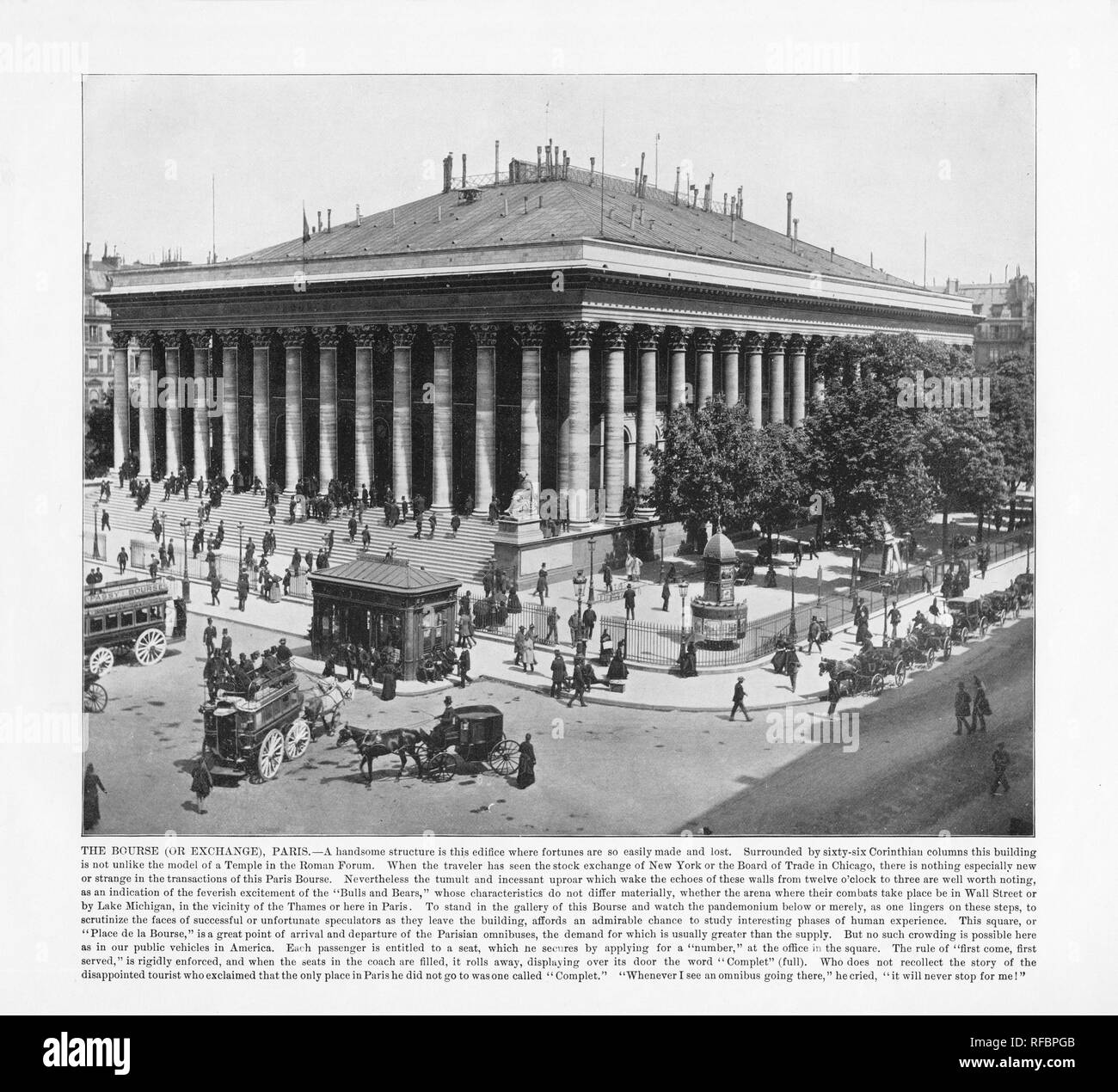 La Bourse de Change, Paris, 1893 Photographie Ancienne Banque D'Images