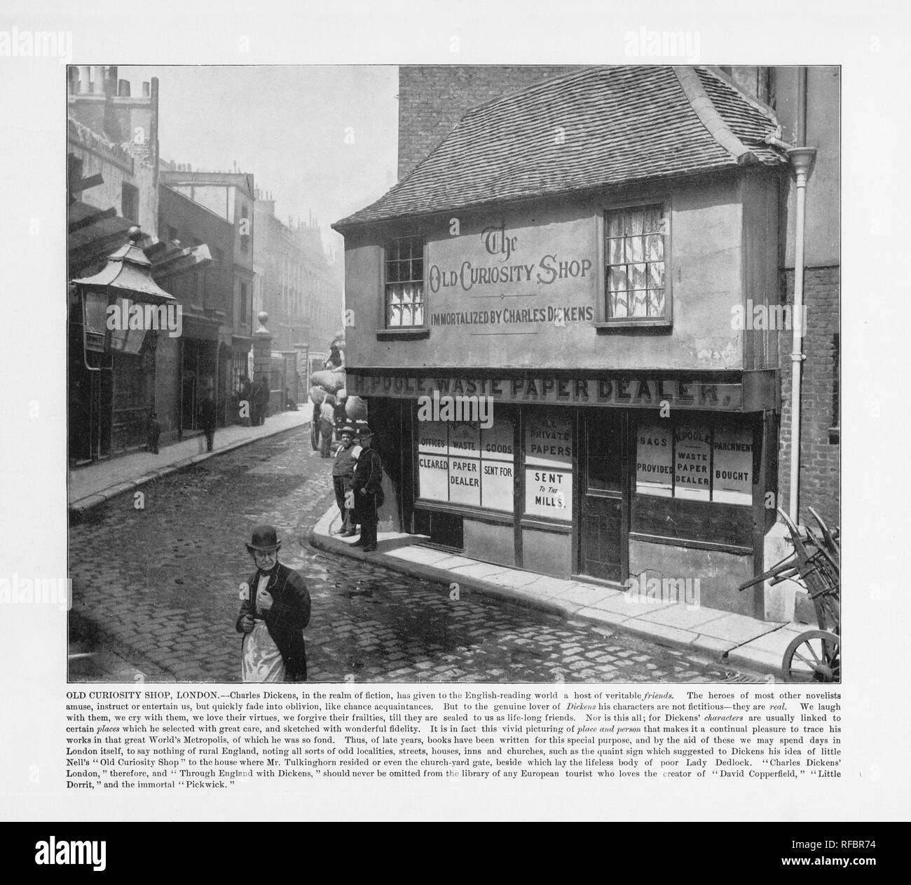 Old Curiosity Shop, London, Londres, 1893 Photographie Ancienne Banque D'Images