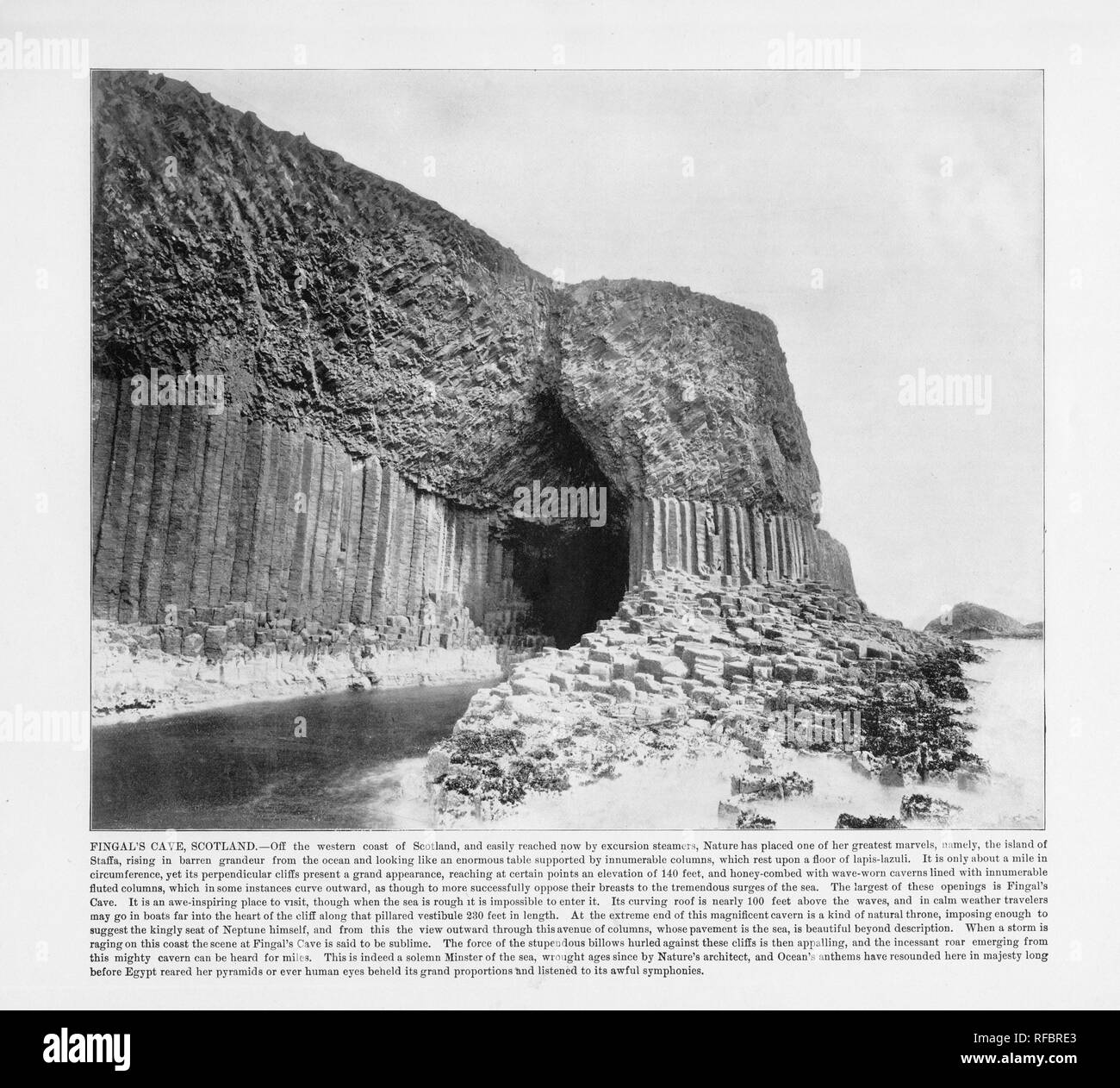 La Grotte de Fingal, Ecosse, Scotland, 1893 Photographie Ancienne Banque D'Images