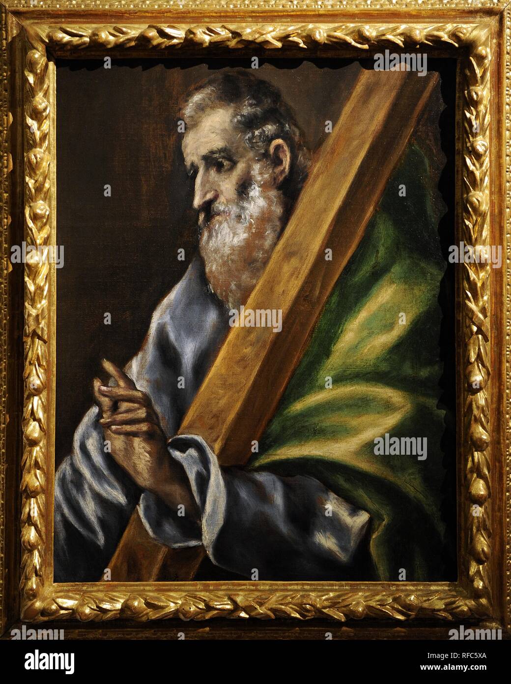 El Greco (1541-1614). Peintre de Crète. L'Apôtre Saint André. Musée des beaux-arts de Budapest. La Hongrie. Banque D'Images