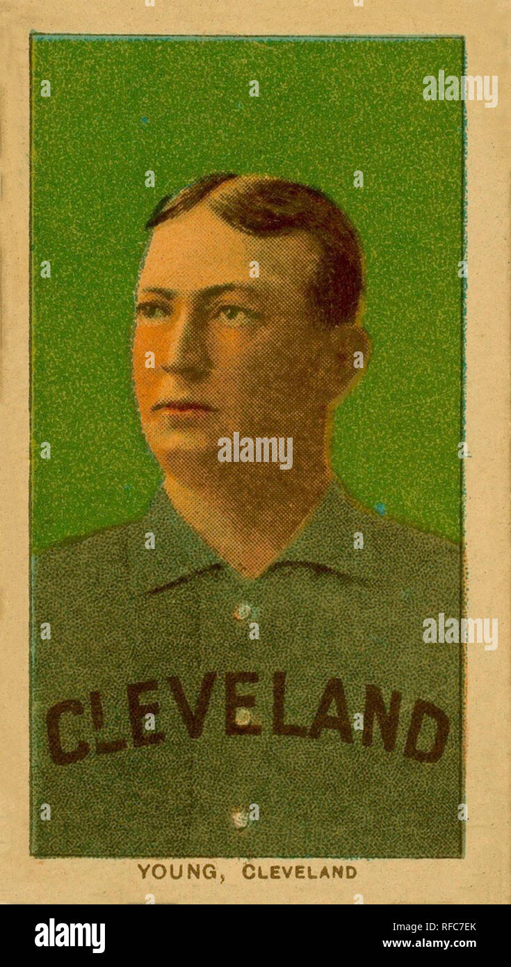 Cy Young, Pan Cleveland Indians de Cleveland ( ), l'American Tobacco Company, 1909 - 1911. Banque D'Images