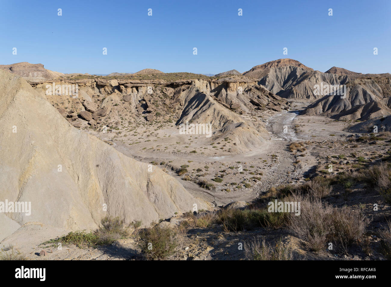 Le désert de Tabernas dans l'Almeria, Espagne Banque D'Images