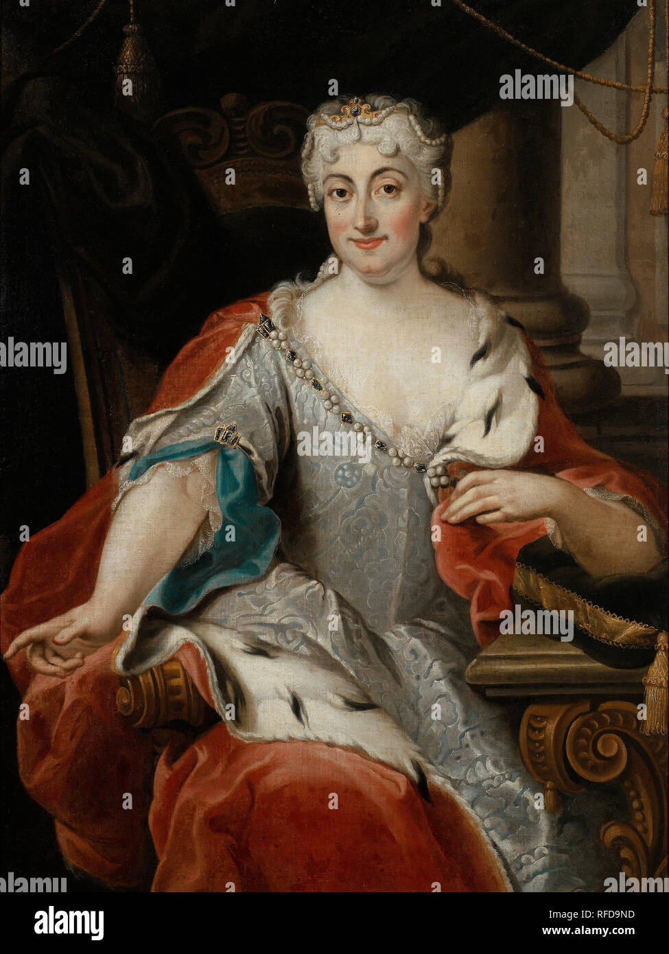 Maria Clementina Sobieska. Date/Période : Ca. 1735. La peinture. Huile sur panneau. Hauteur : 115 cm (45,2 in) ; largeur : 86 cm (33,8 in). Auteur : Pier Leone Ghezzi. PIER LEONE GHEZZI,. Banque D'Images