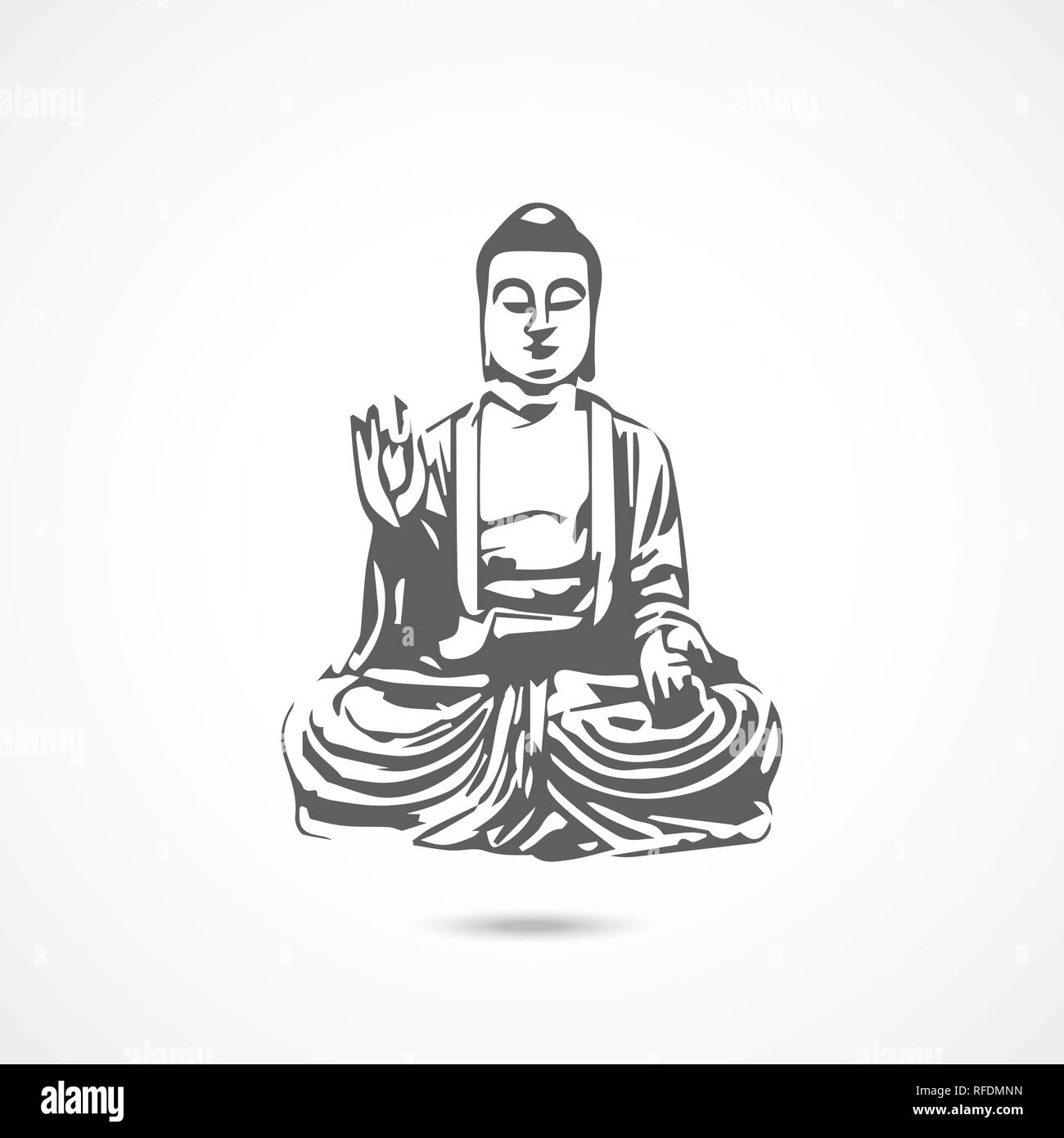 L'icône de bouddha chinois Illustration de Vecteur