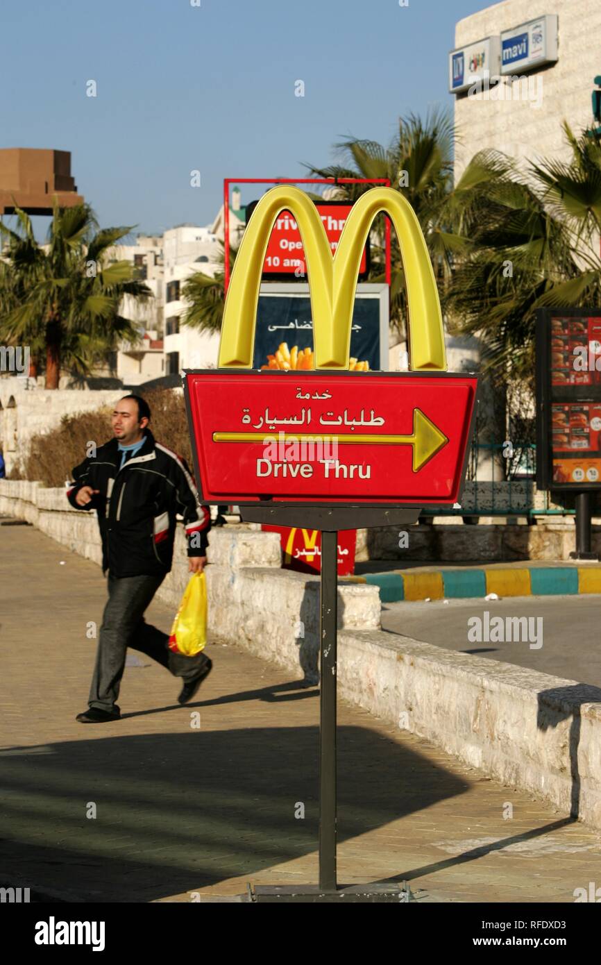 Direction générale de la chaîne de restauration rapide, de restaurant Mc Donalds, Amman, Jordanie Banque D'Images