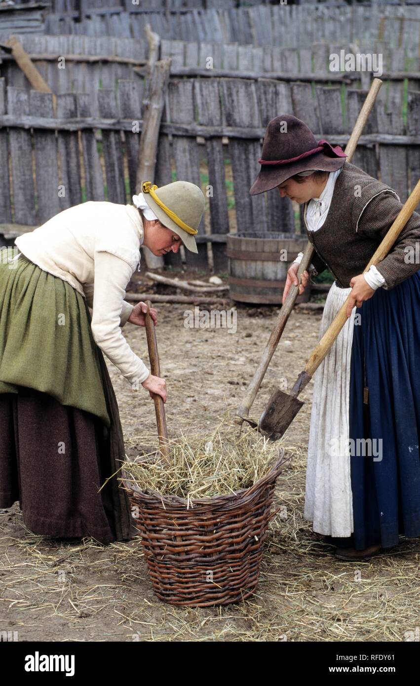 Le musée en plein air historique 'Plimoth Plantation', Plymouth, Massachusetts, USA, United States of America Banque D'Images