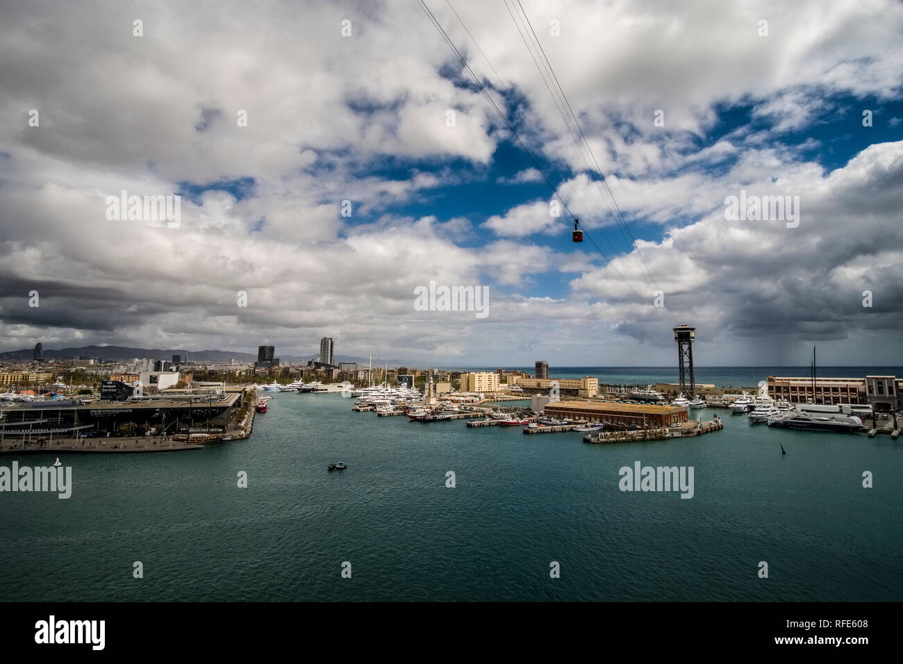 Vue aérienne sur le port Banque D'Images