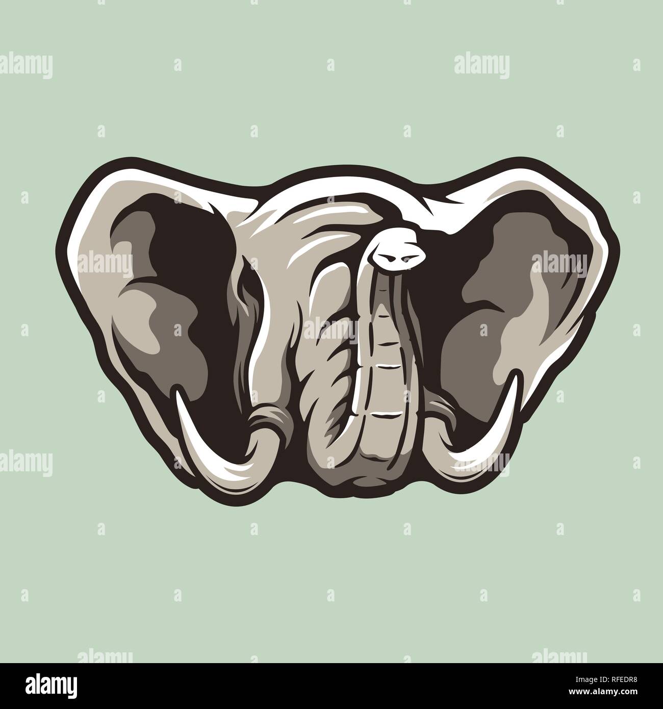 Elephant Head Vector Illustration Illustration de Vecteur