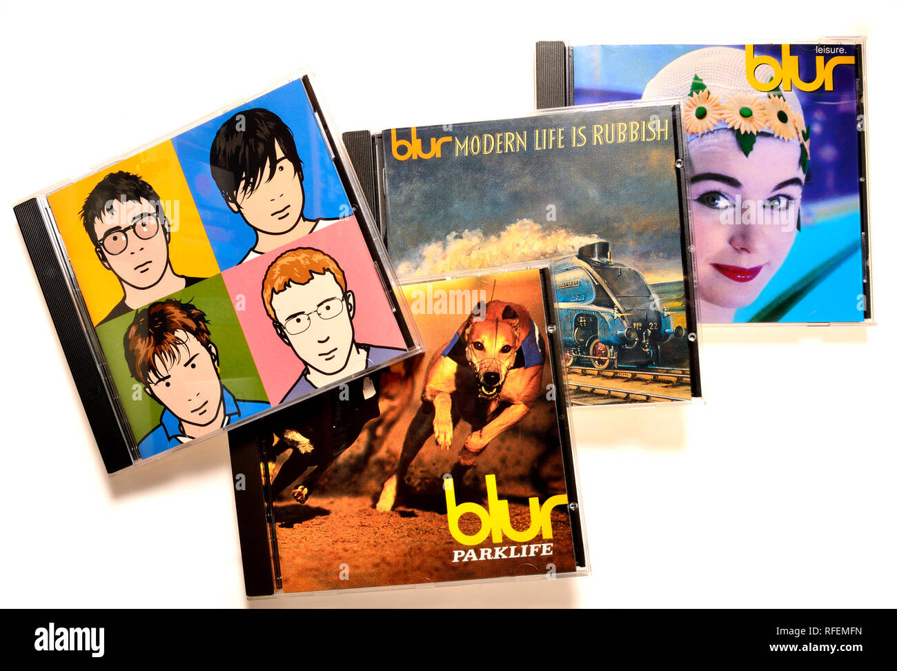 Albums de blur sur CD Banque D'Images